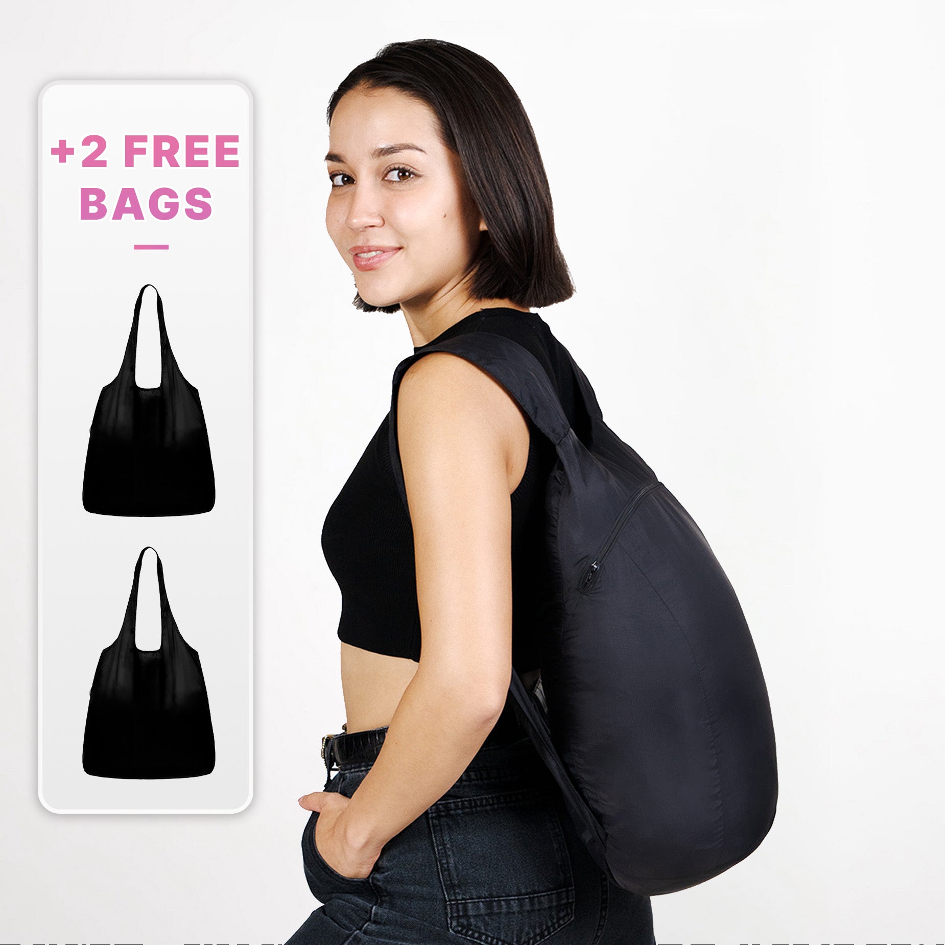 1x Daypack & 2x Free Standard Black
