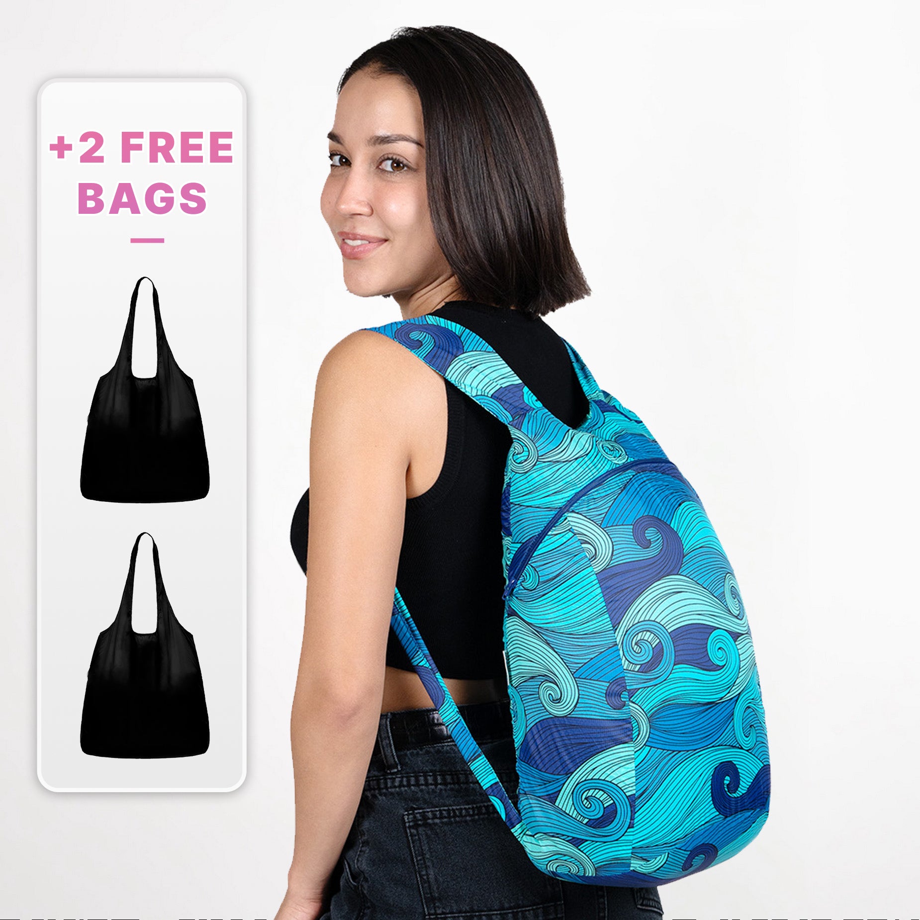 1x Daypack & 2x Free Standard Black