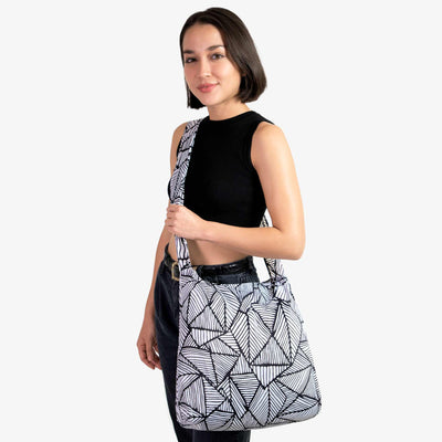 Nanobag Ultra-Lightweight Foldable Sling for Women & Men, Reusable Grocery & Travel Bag, Packable Collapsible Compact Market Crossbody - Sketch