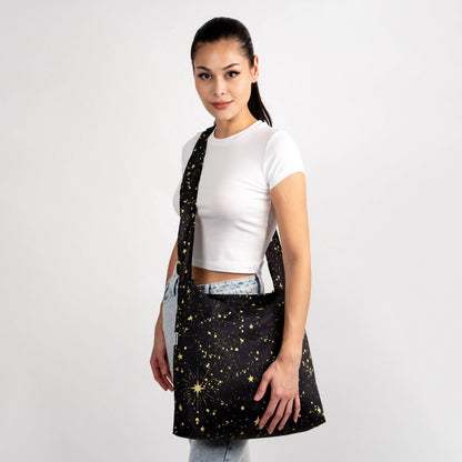 Girl with Foldable stars crossbody nanobag