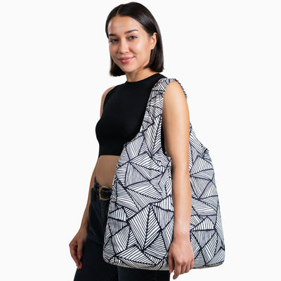 Nanobag Ultra-Lightweight Heavy Duty Foldable Tote for Women & Men, Reusable Grocery & Travel Bag, Packable Collapsible Compact Market Essential - XL Sketch