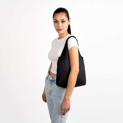 Woman with Black micro nanobag