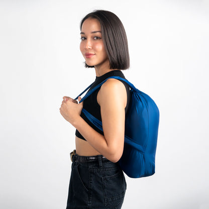 Girl with blue backpack nanobag