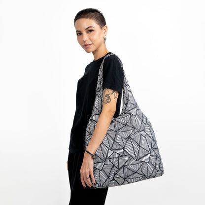 Girl with black and white standard Reusable Nanobag